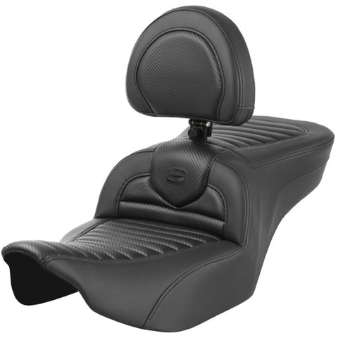 Saddlemen 2024-25 Road Glide / Street Glide, 2023-25 CVO Road Glide / Street Glide RoadSofa CF TR Seat with Driver's Backrest Motorcycle Accessories
