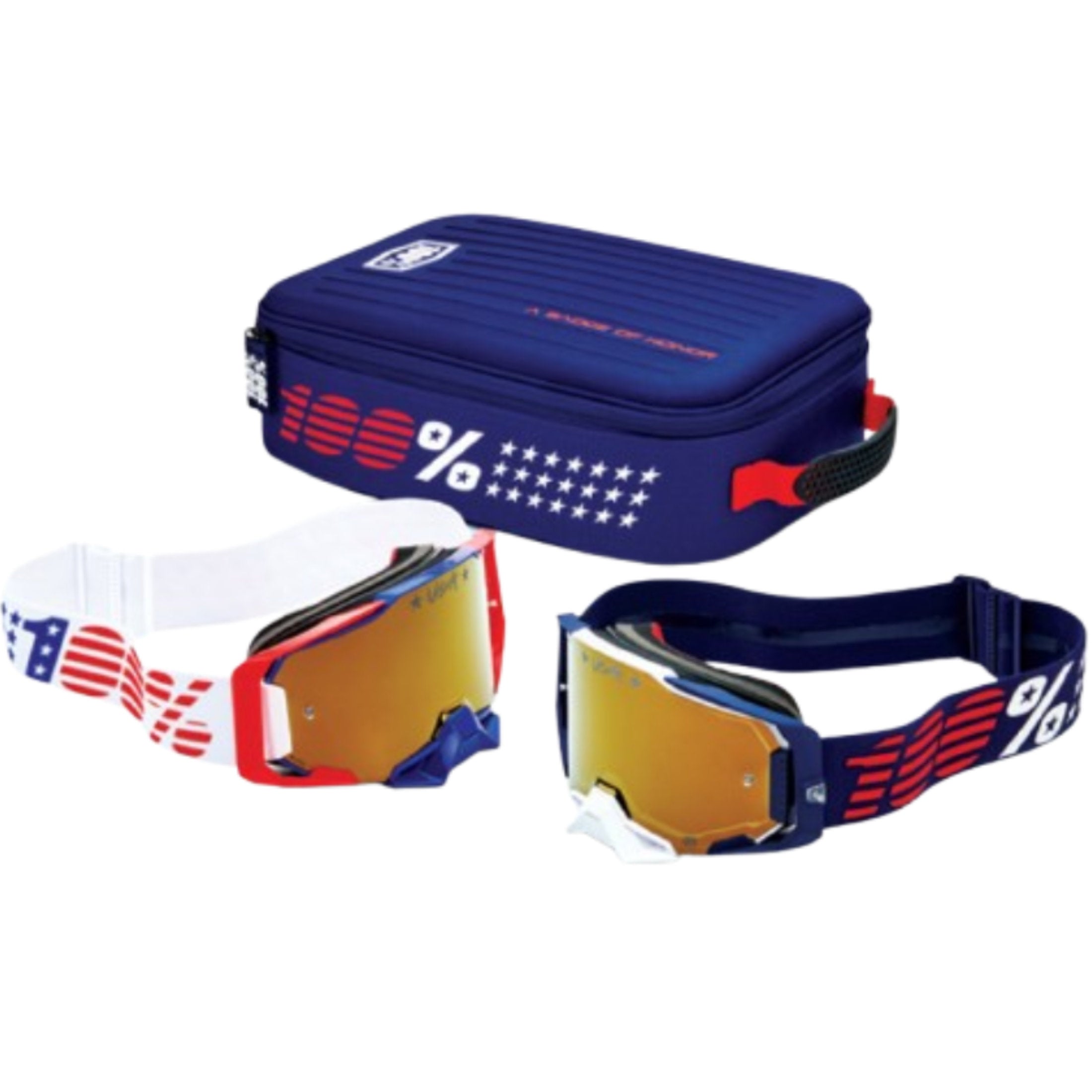 100% Armega Patriot Pro Dual Pack Adult Off-Road Goggles-5622