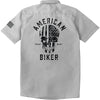 American Biker Sam Contrast Stitch Shop Men's Button Up Short-Sleeve Shirts