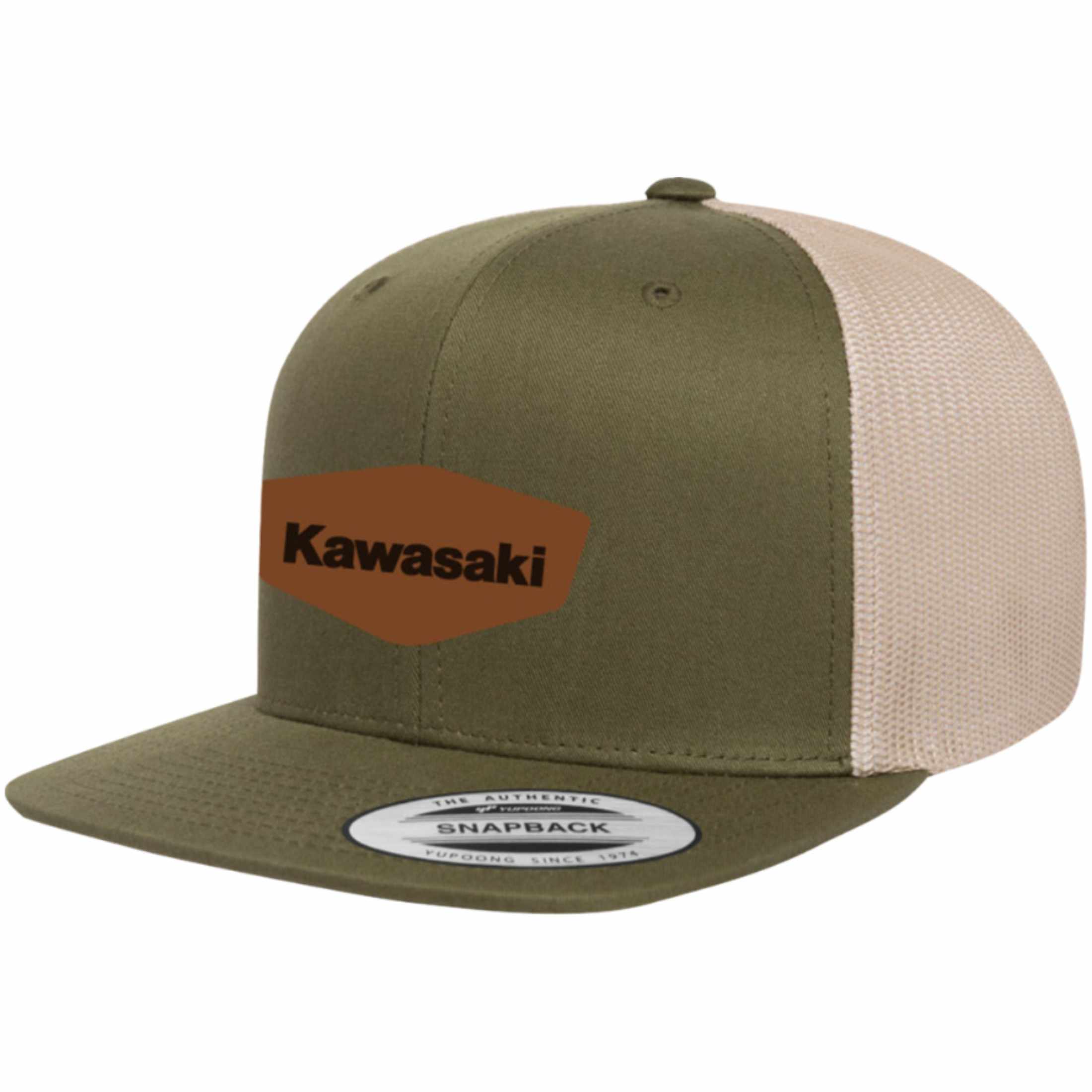 Factory Effex Kawasaki Heritage Adult Snapback Adjustable Hats-2501