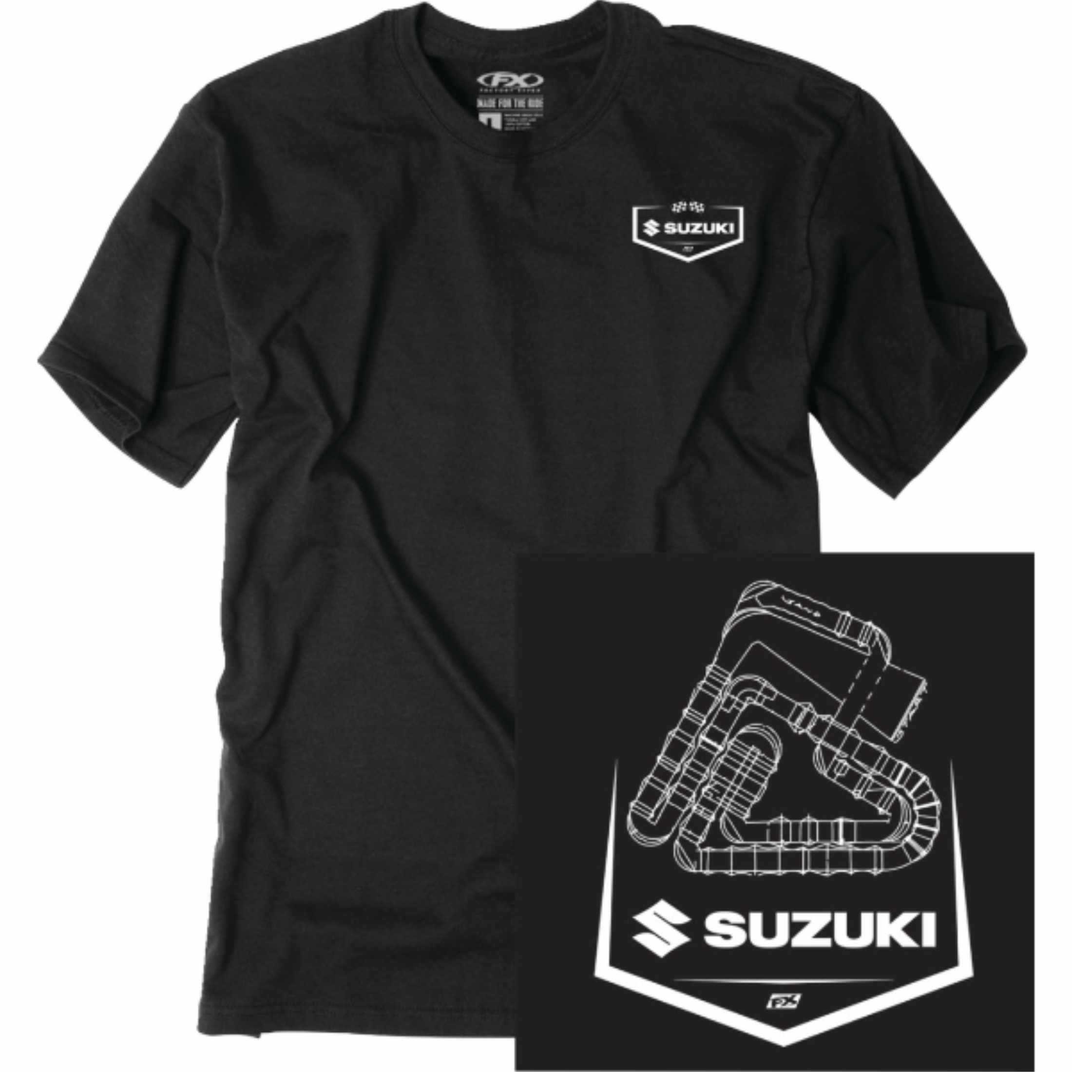 Factory Effex Suzuki Track Men's Short-Sleeve Shirts-3030