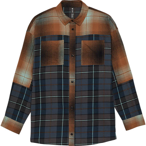 Fox Racing Oversized Flannel Women's Button Up Long-Sleeve Shirts