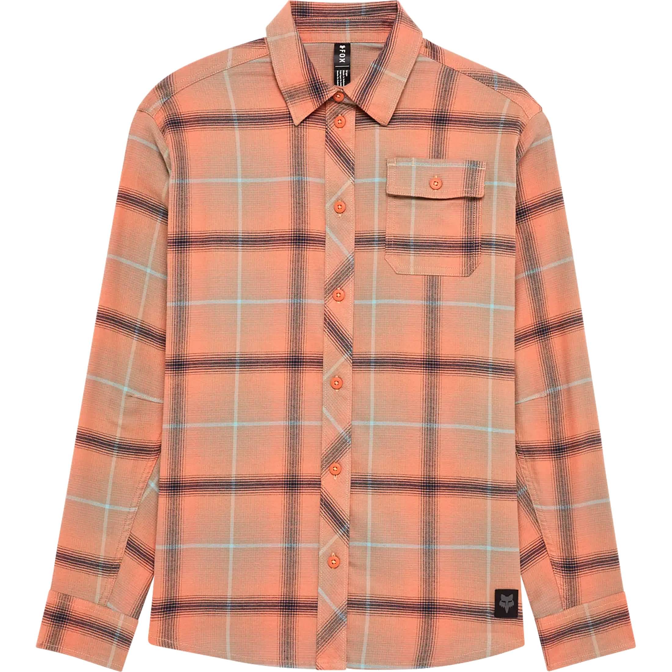 Fox Racing Survivalist Stretch Flannel Women's Button Up Long-Sleeve Shirts - Coral