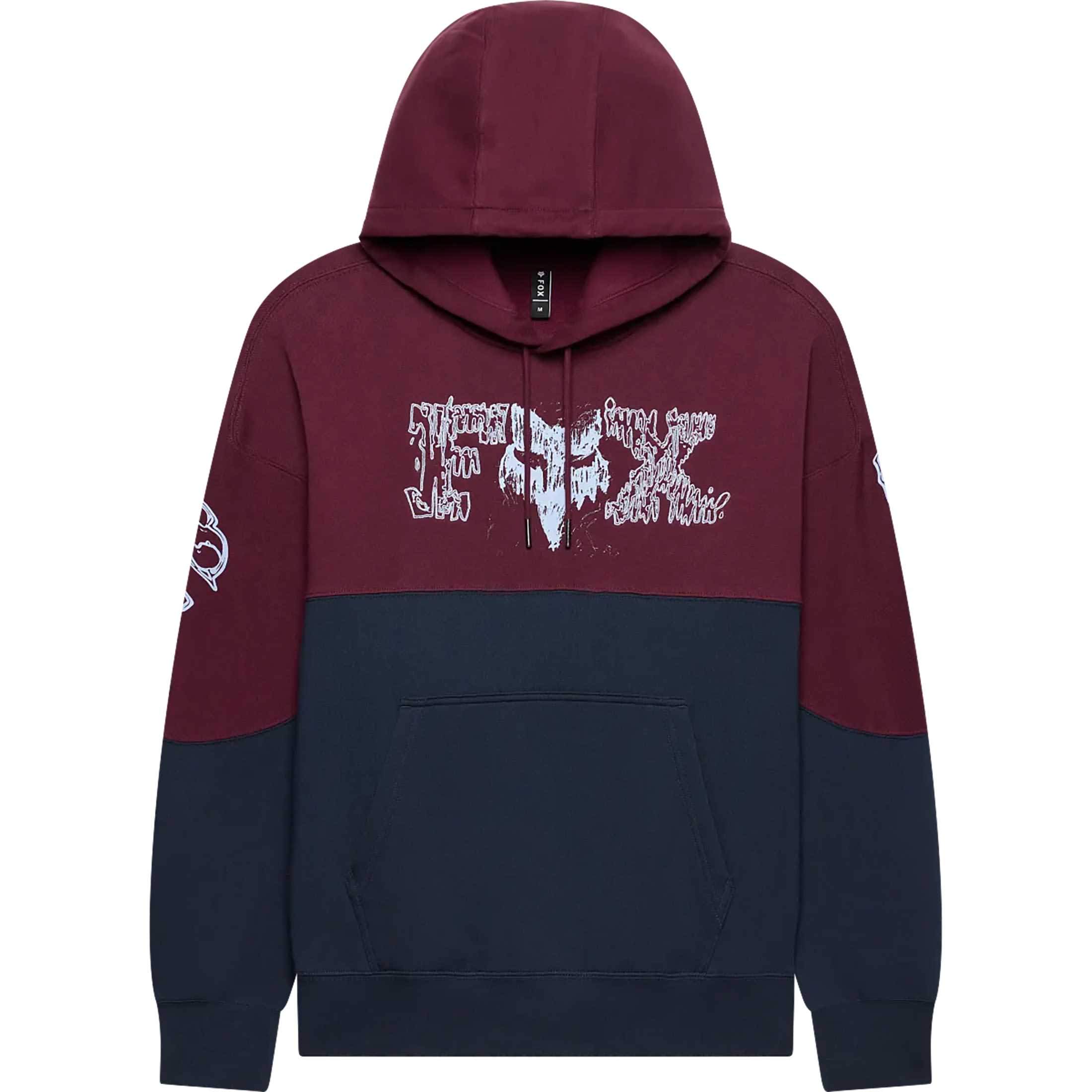 Fox Racing Abyss Fleece Men's Hoody Pullover Sweatshirts - Dark Maroon