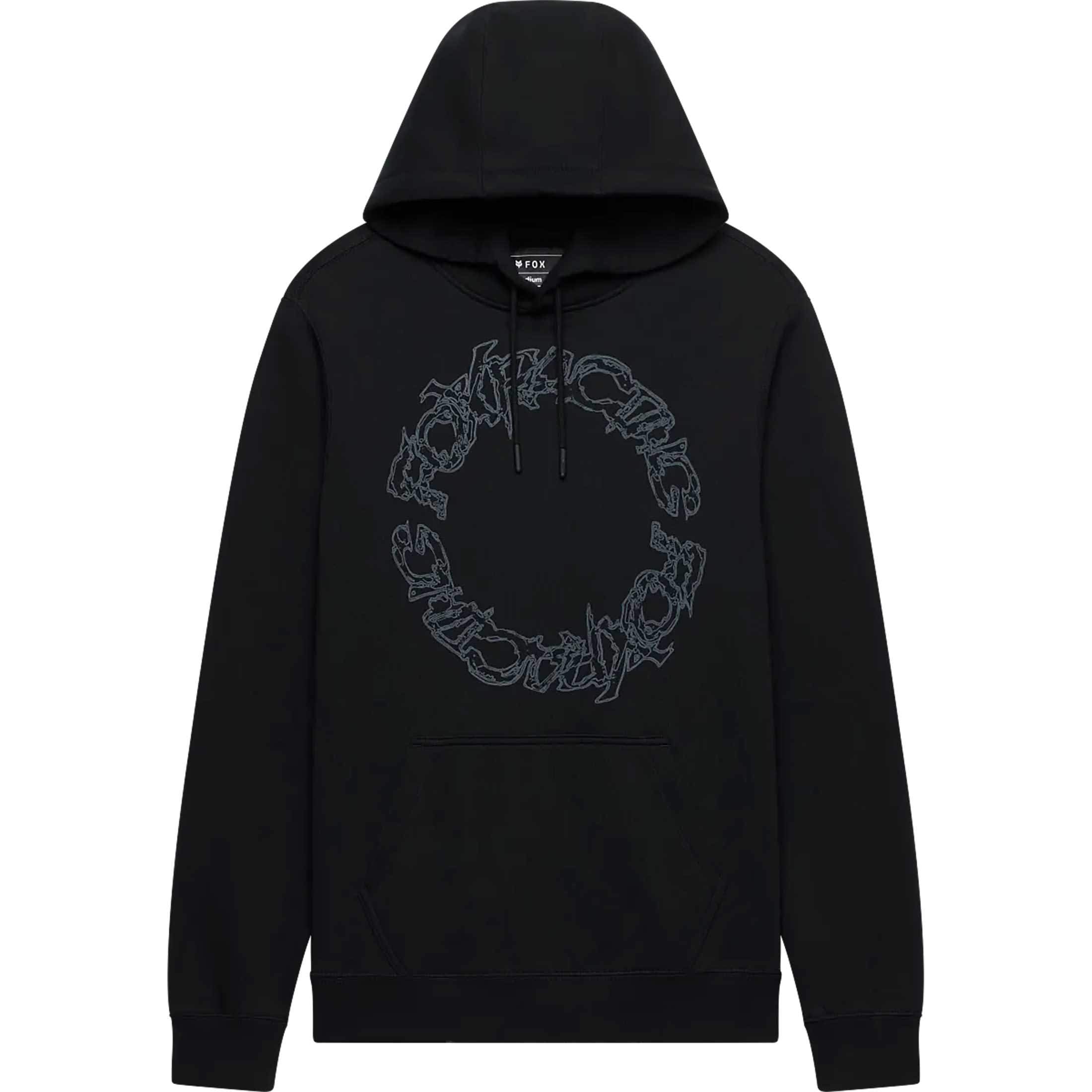 Fox Racing Slowburn Fleece Men's Hoody Pullover Sweatshirts - Black