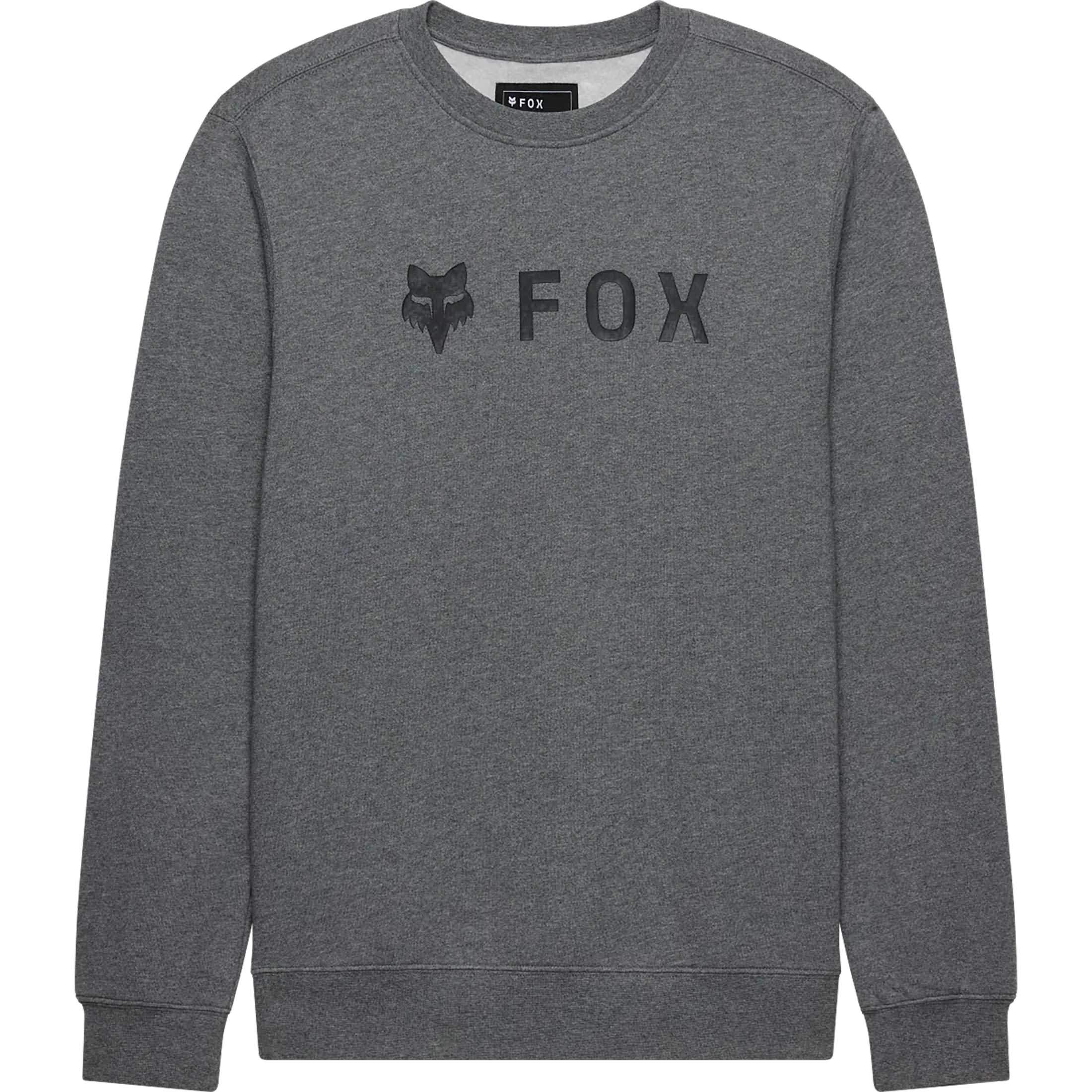 Fox Racing Absolute Fleece Crew Men's Sweater Sweatshirts - Heather Graphite Grey