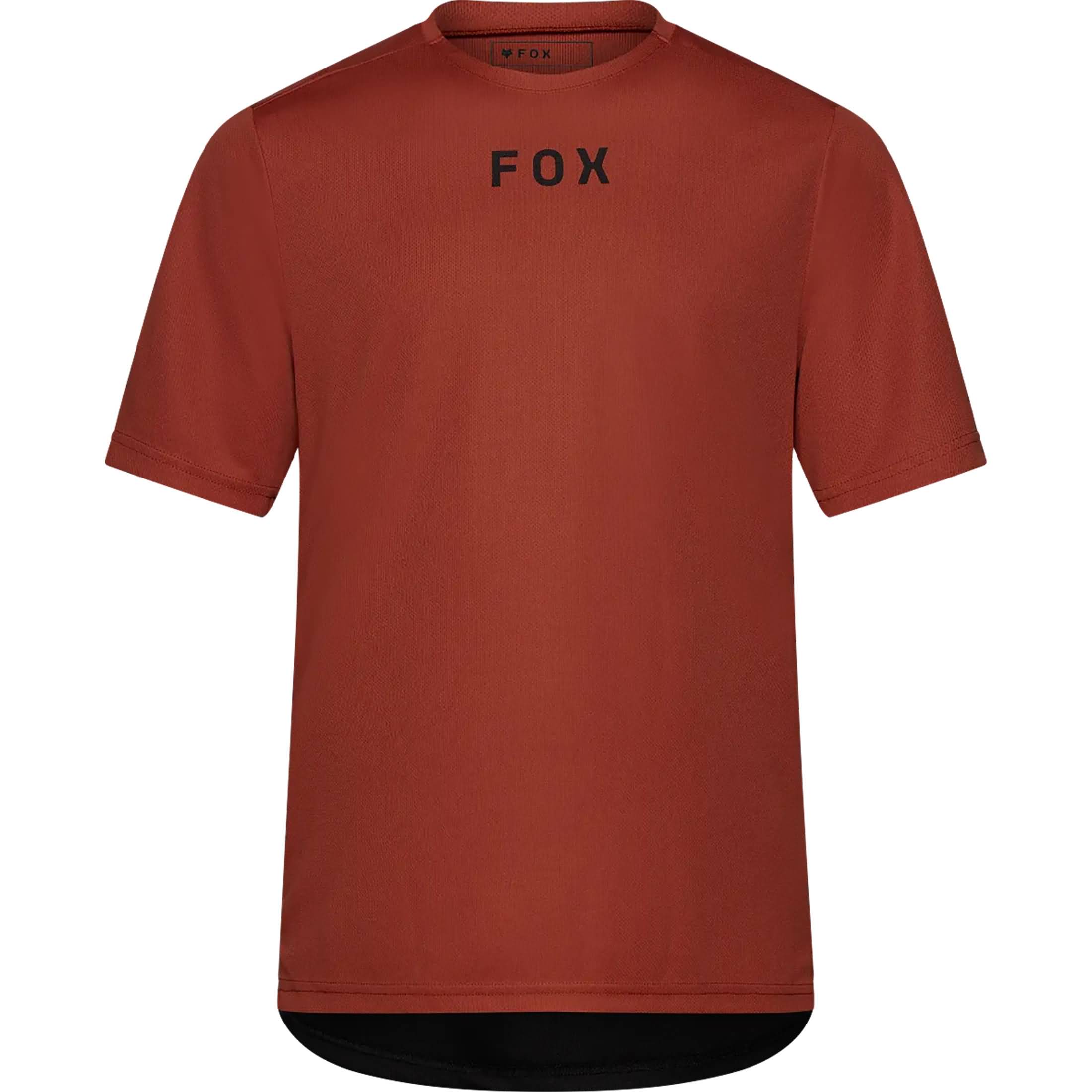 Fox Racing Ranger Wordmark 2027 SS Men's MTB Jerseys - Amber Scarlet