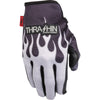 Thrashin Supply Stealth Leather Palm Flame Men's Cruiser Gloves