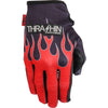 Thrashin Supply Stealth Leather Palm Flame Men's Cruiser Gloves