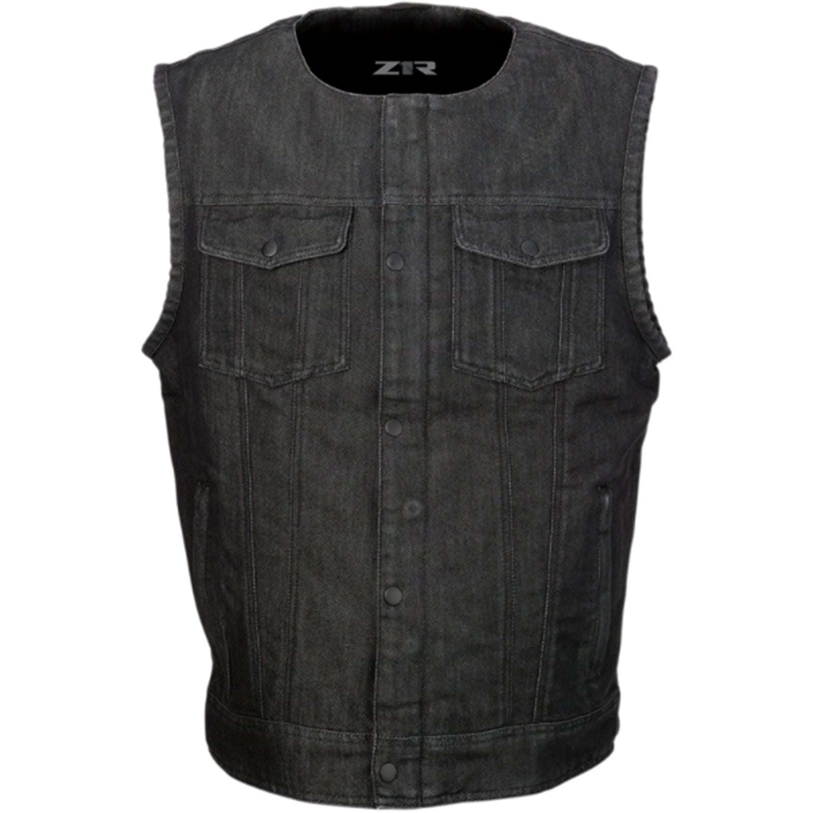 Z1R Ganja Denim Men's Cruiser Vests-2830