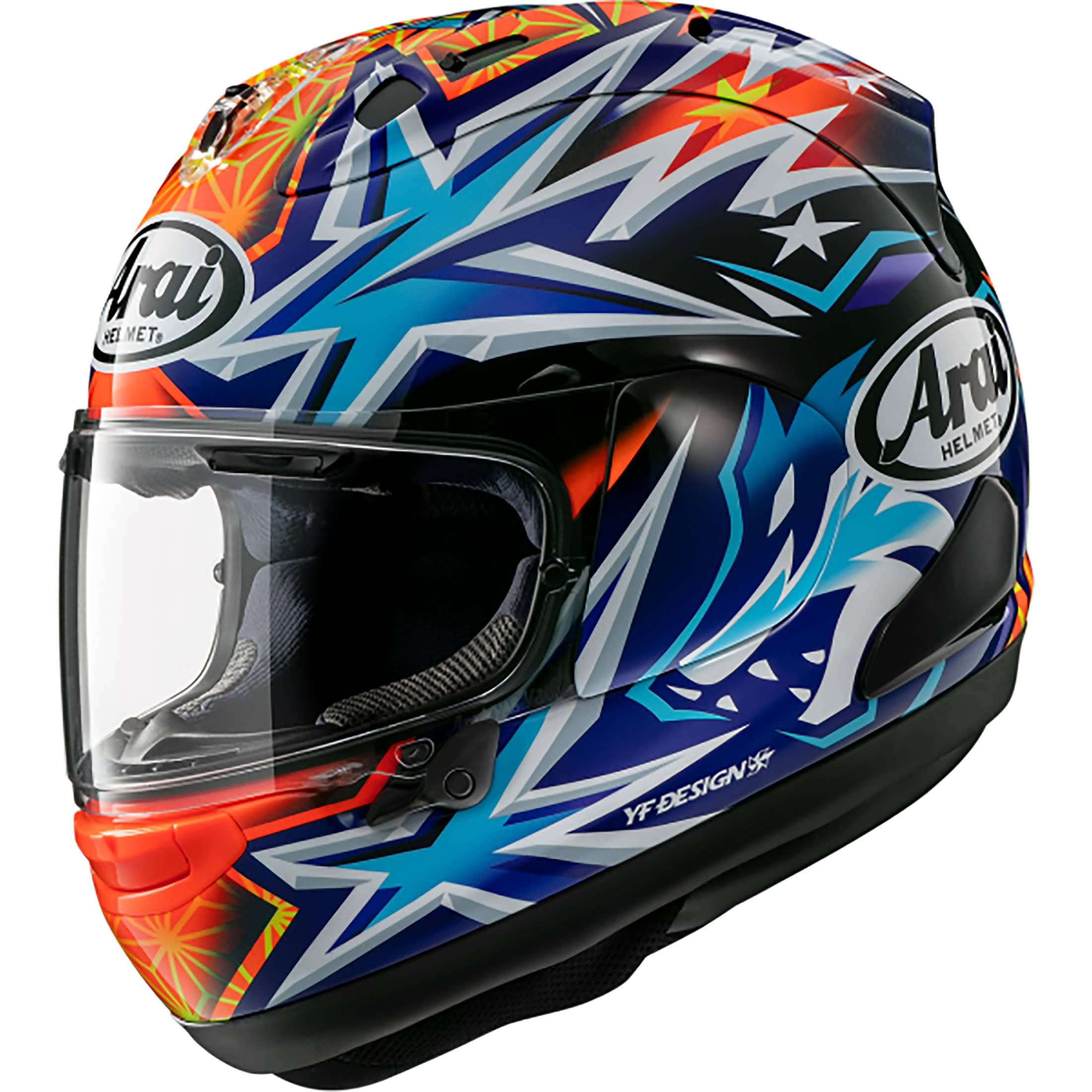 Arai Corsair-X Okamoto Compass Adult Street Helmets - Blue / Orange