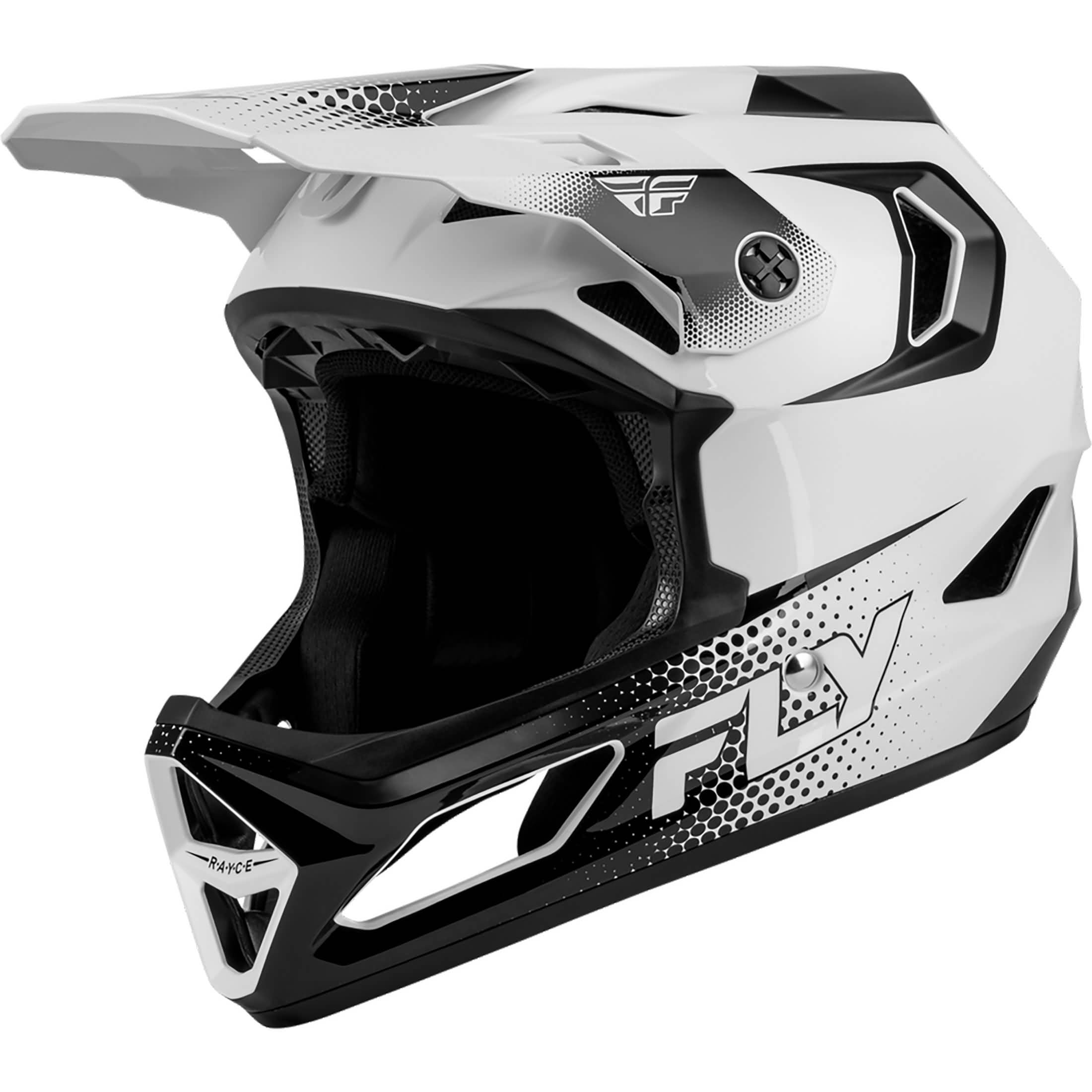 Fly Racing Rayce Sonar Adult MTB Helmets - White / Black