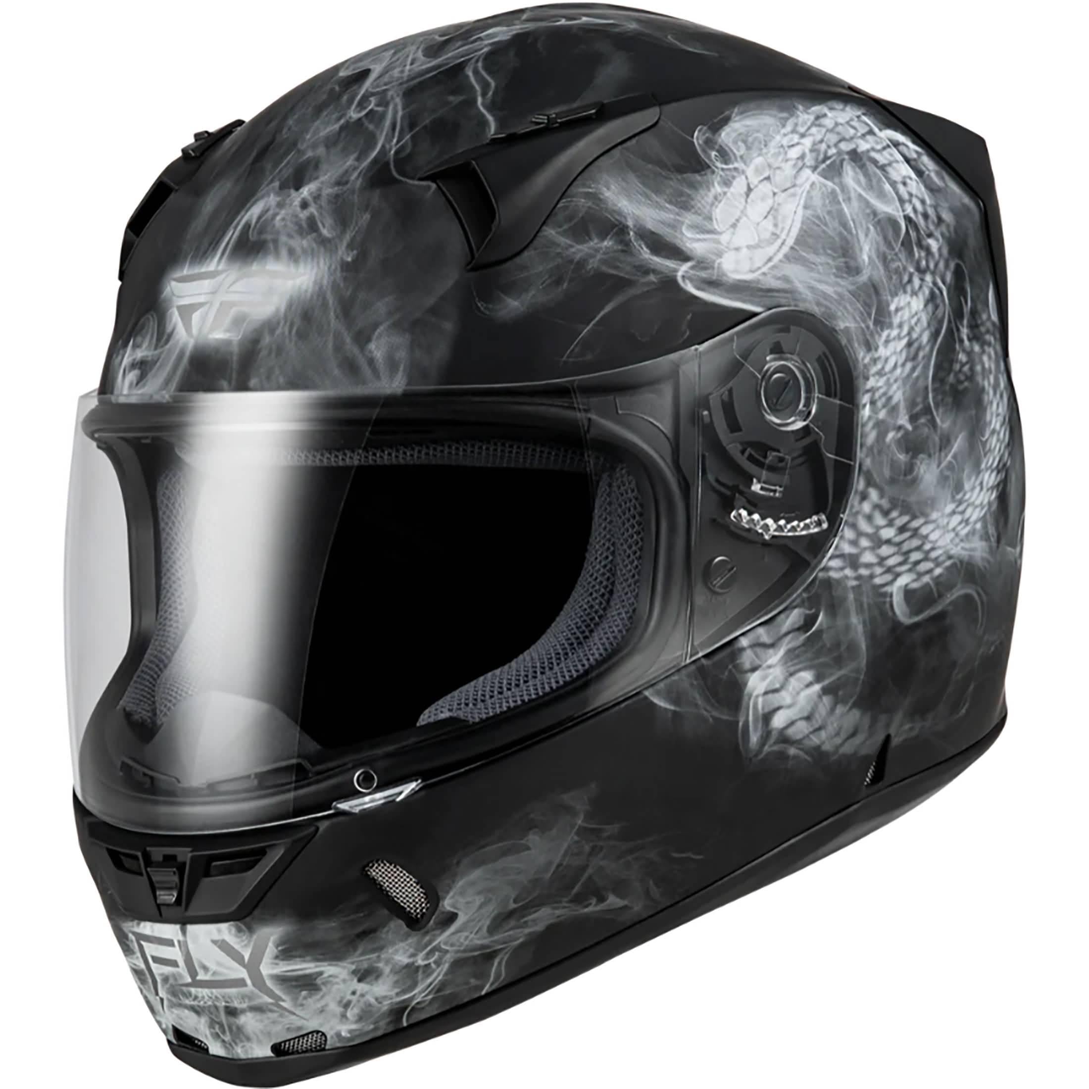Fly Racing Revolt Coil Adult Street Helmets - Black / White