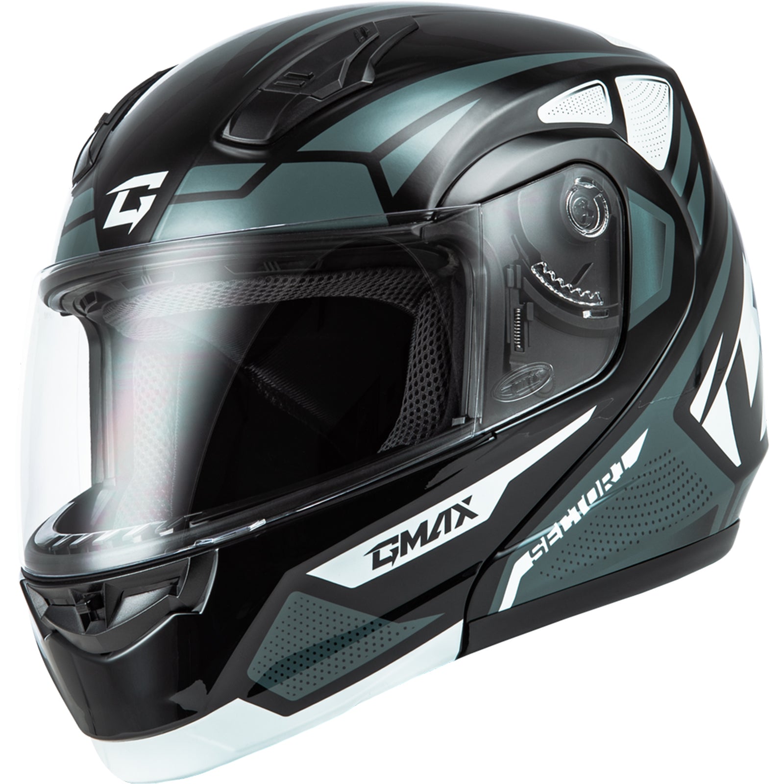 gmax motorcycle helmet extra small Gmax MD-04 Sector Helmet Black/Silver / Small