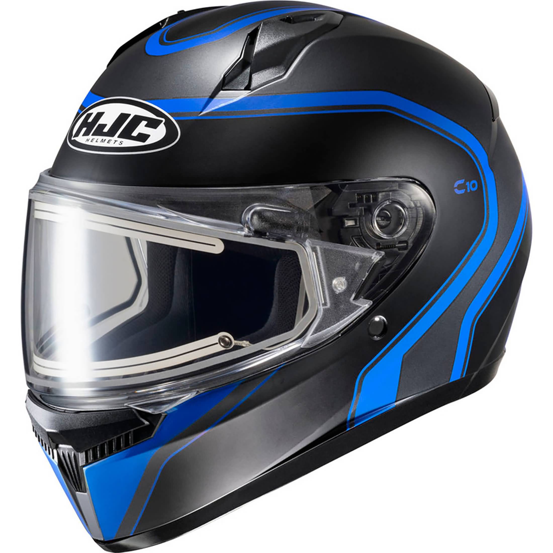 hjc electric shield motorcycle helmet HJC C10 Elie Electric Shield Adult Snow Helmets – Haustrom.com