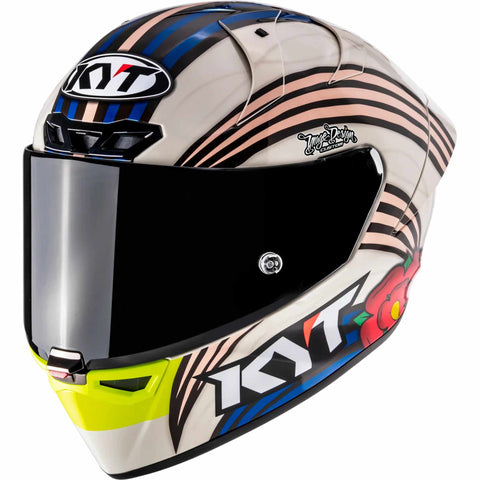 KYT John McGuinness Special Edition KX-1 Race GP with Signed Holographic Trading Card Adult Street Helmets