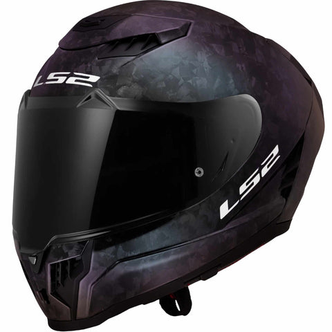LS2 Dragon Carbon Solid Chameleon Adult Street Helmets
