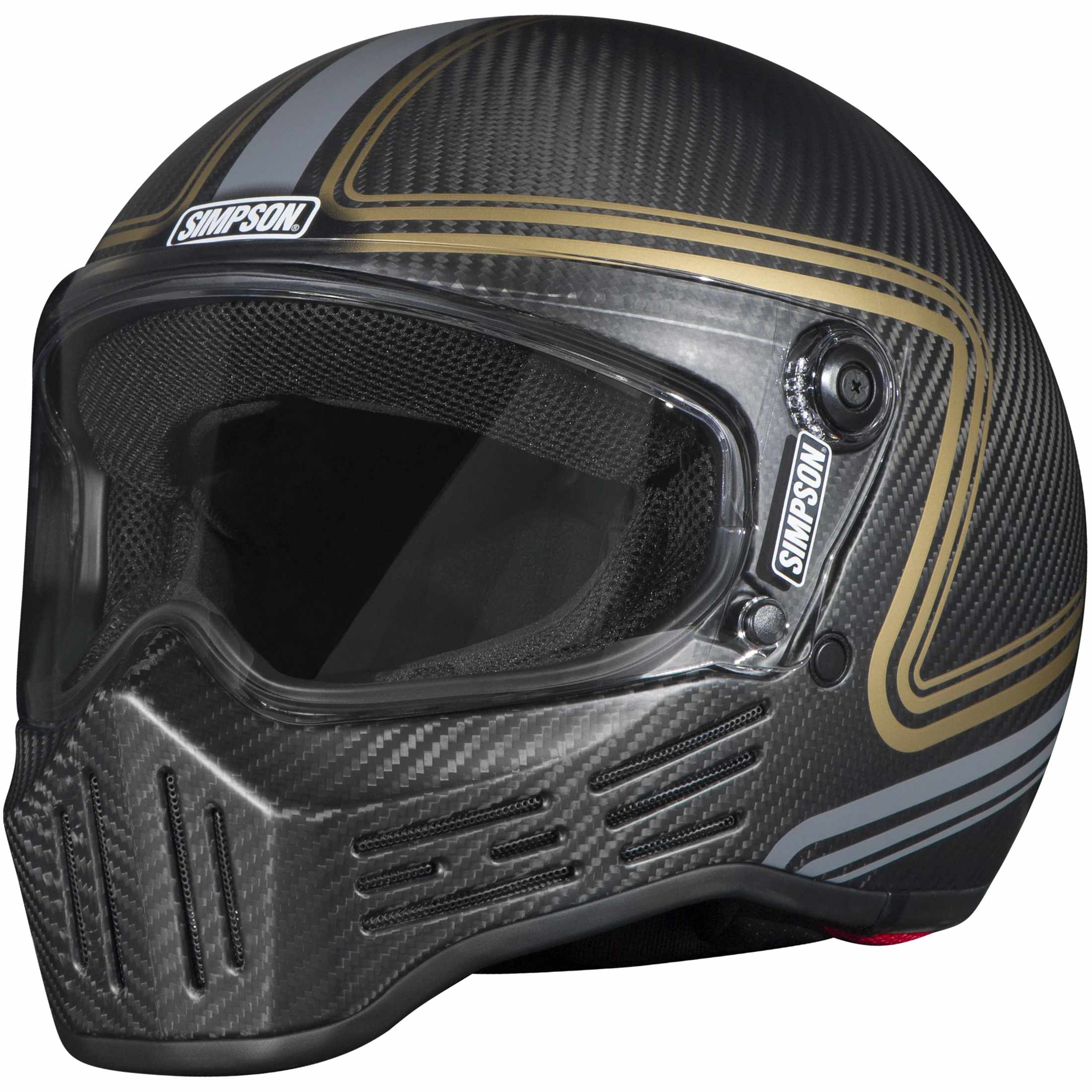 Simpson M30 Bandit Slipline Carbon Adult Street Helmets-M30SLIPCXS