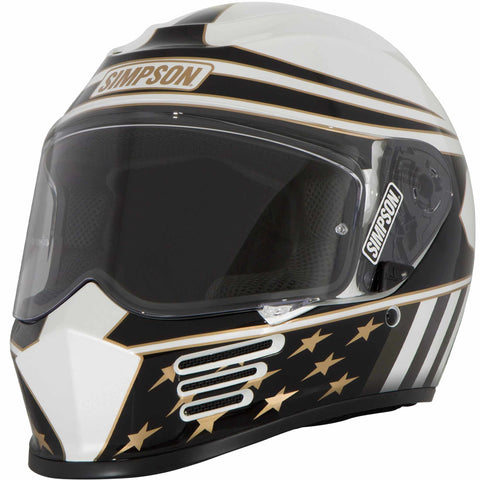 Simpson Speed Bandit Americana Gold Adult Street Helmets