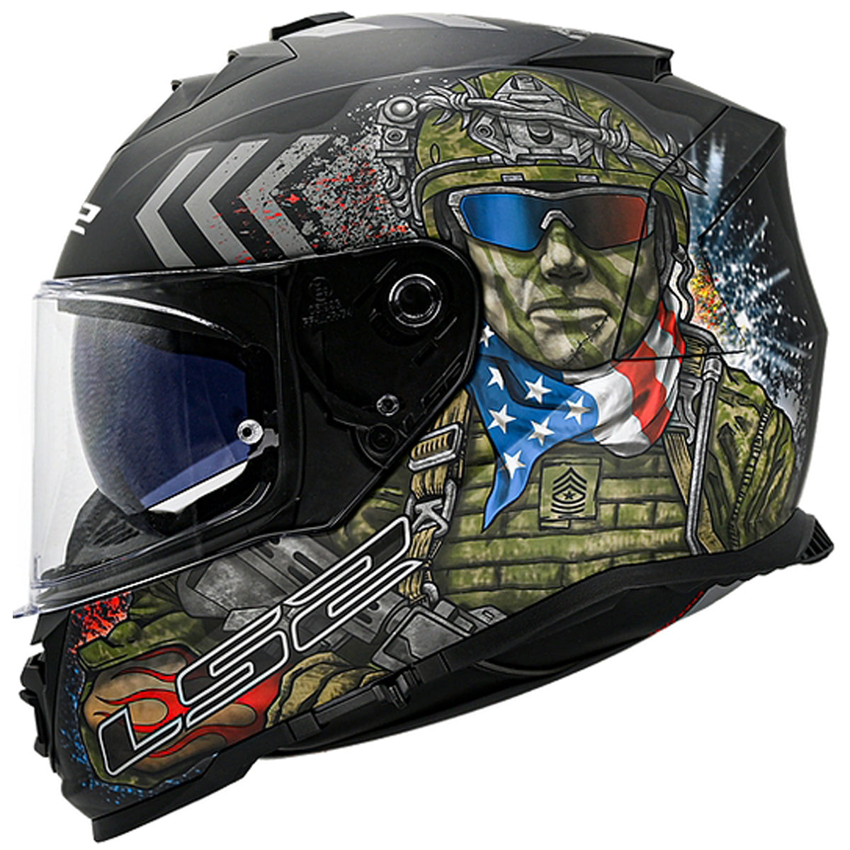 LS2 Assault Commando Full Face Adult Street Helmets-800