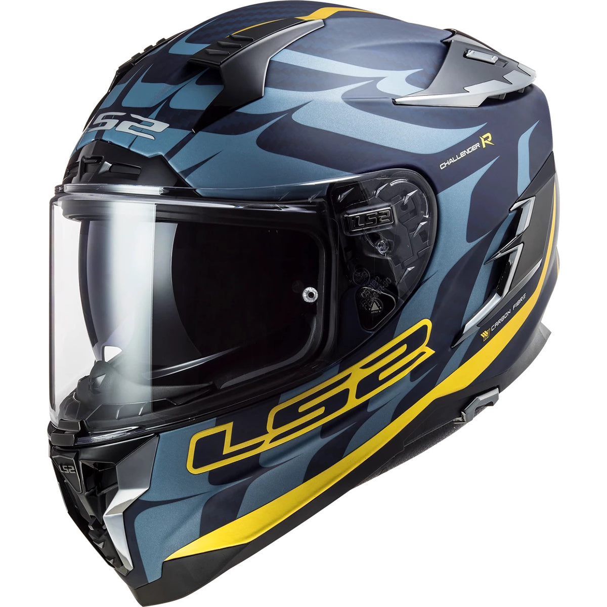 LS2 Challenger Carbon Flames Adult Street Helmets-327