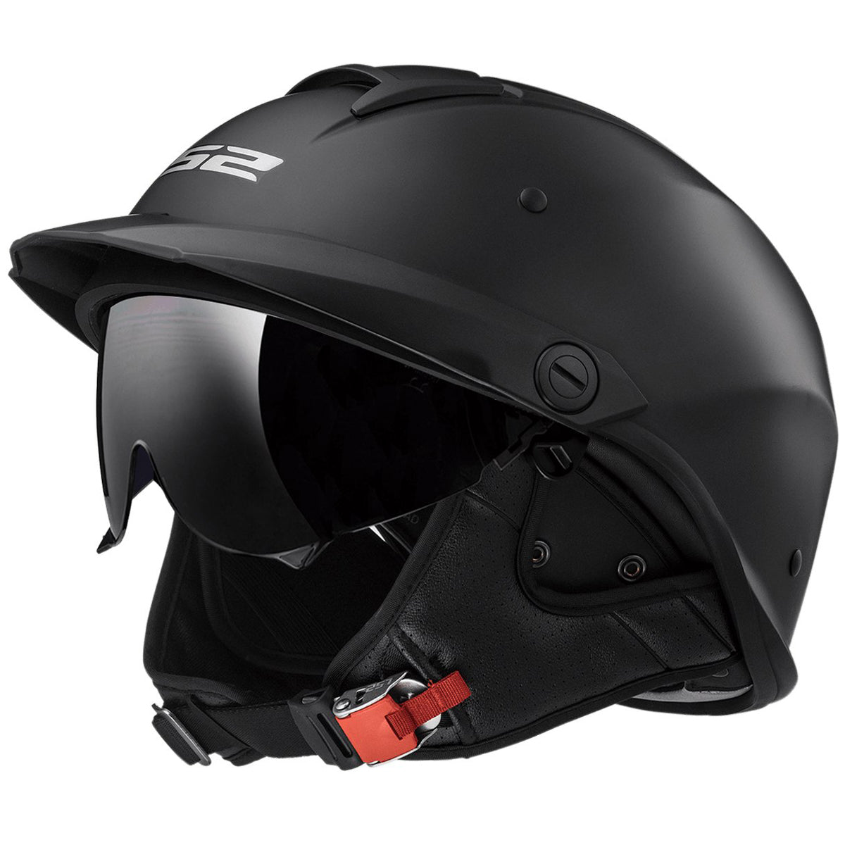 LS2 Rebellion Solid Adult Cruiser Helmets with Sunshield-590