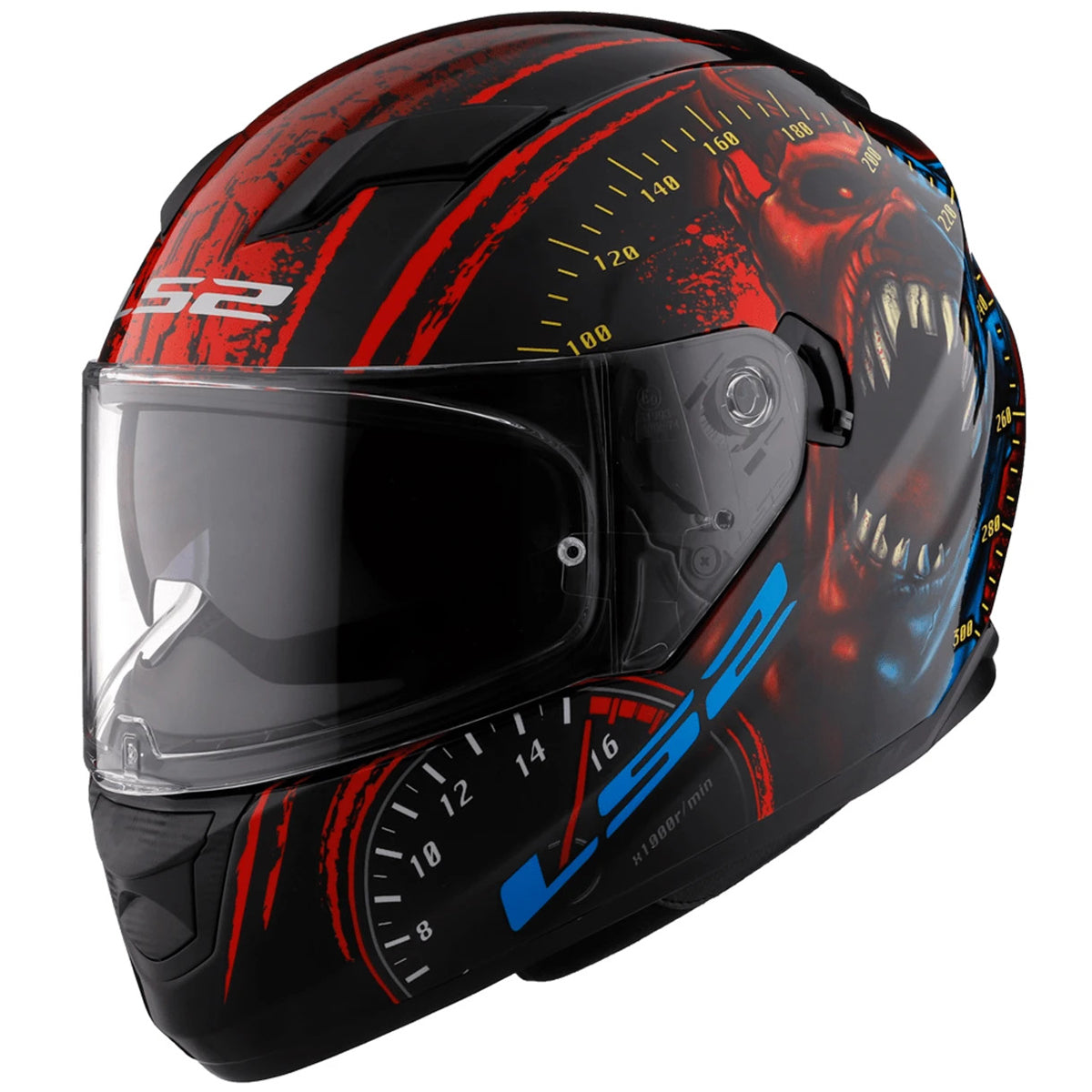 LS2 Stream Speed Demon Full Face Adult Street Helmets-328