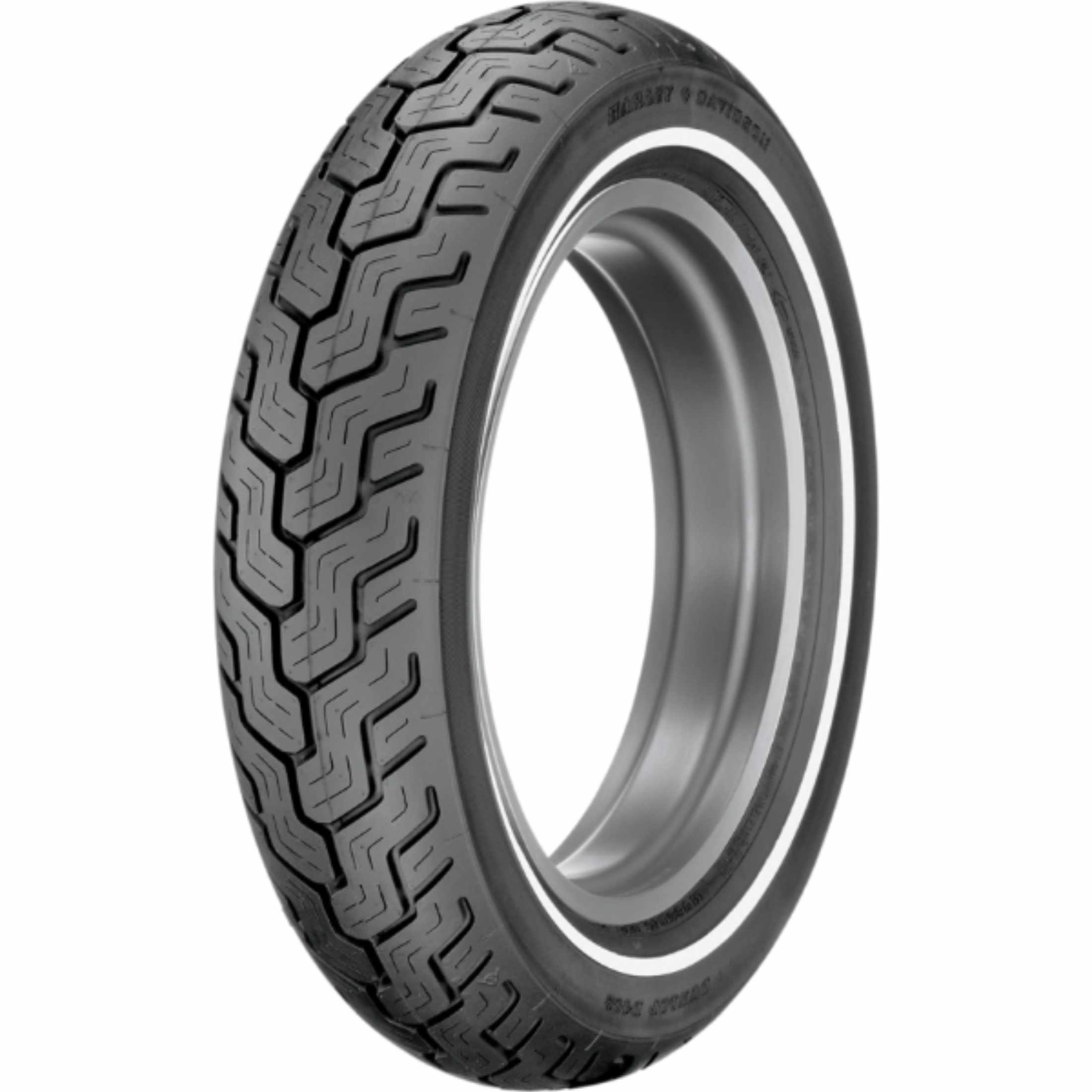 Dunlop D402 Narrow Whitewall 18" Rear Cruiser Tires-0308