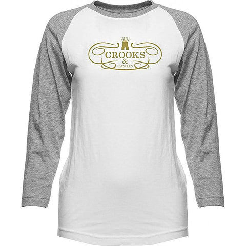 Crooks & Castles Superlative Baseball Knit Women's 3/4-Sleeve Shirts (Brand New)