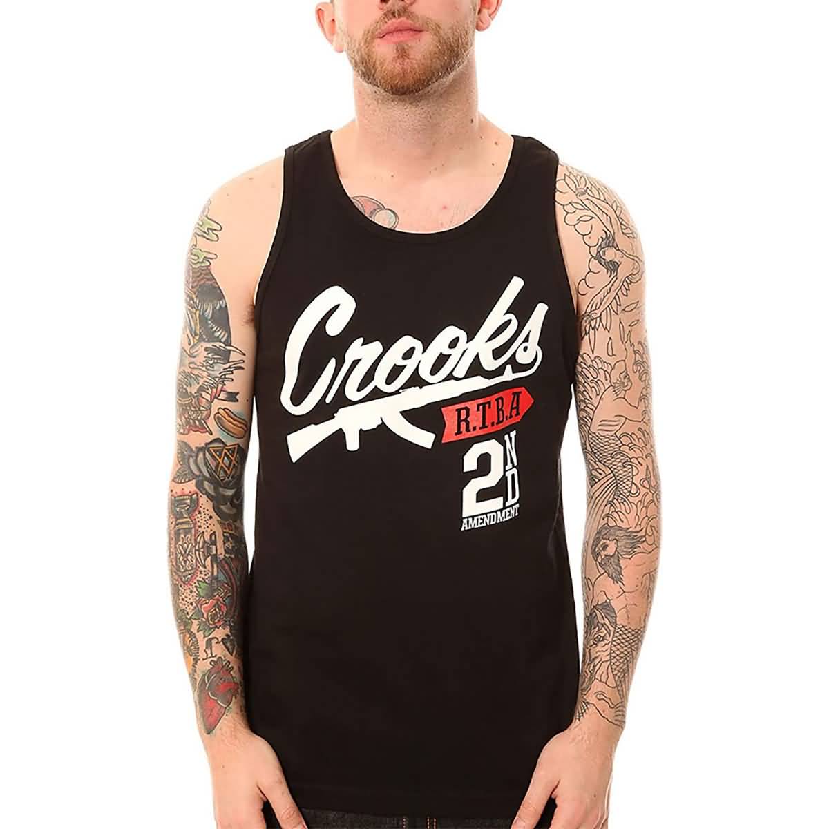 Crooks & Castles 2nd Amendment Men's Tank Shirts-SMUTT126