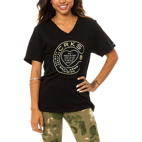 Crooks & Castles Mac 10 V-Neck Women's Short-Sleeve Shirts (Brand New)