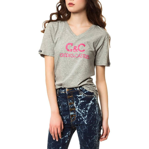 Crooks & Castles Regal V-Neck Women's Short-Sleeve Shirts (Brand New)