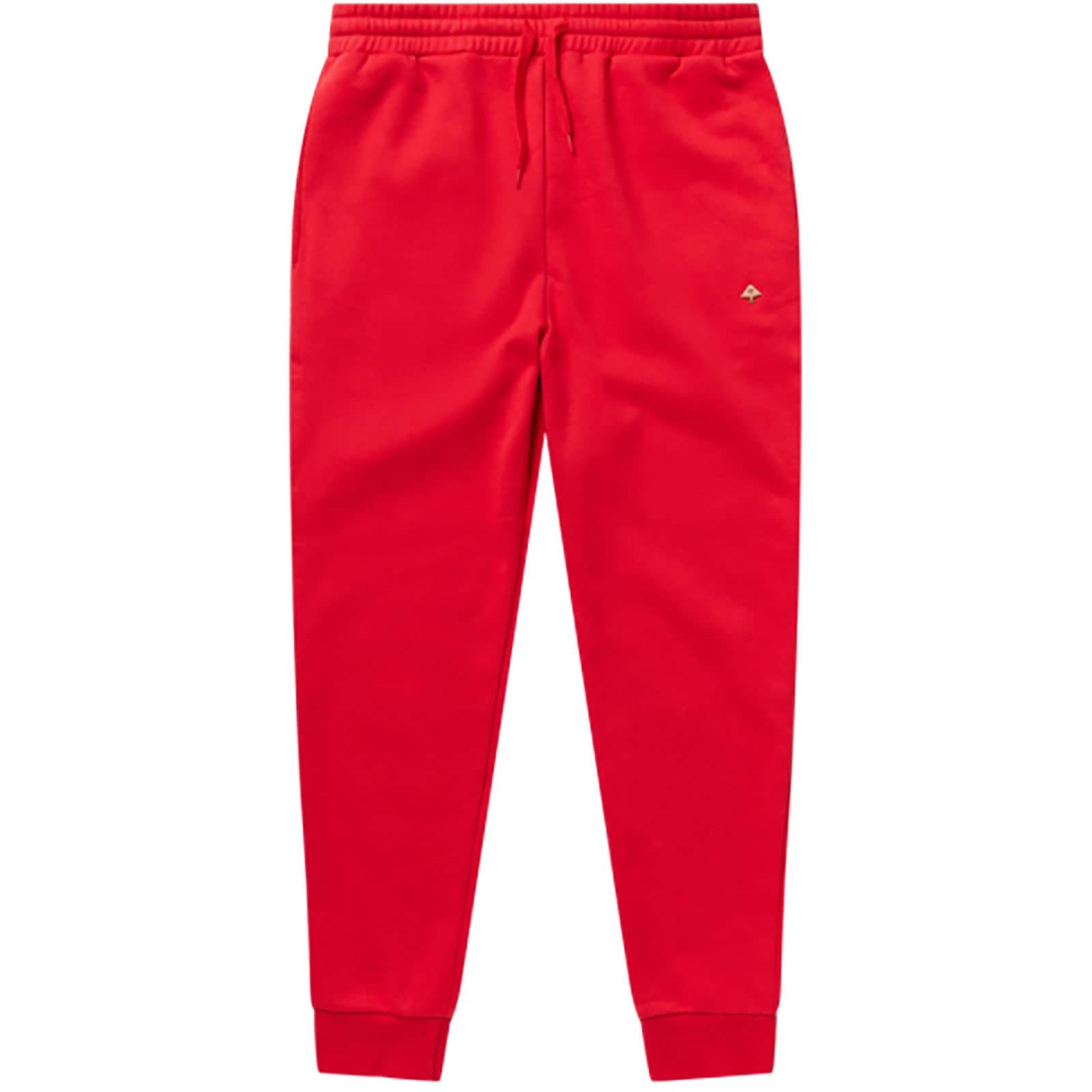 Solid Elastic Waist Slant Pocket Joggers  Pocket sweatpants, Red sweatpants,  Red leggings outfit