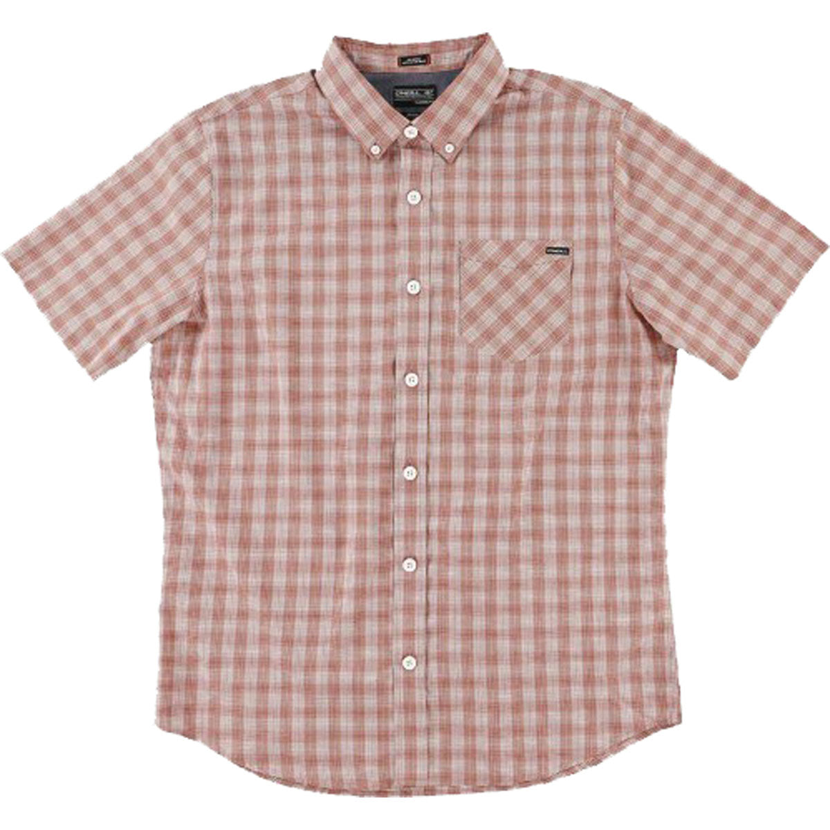 O'Neill Check Men's Button Up Short-Sleeve Shirts - Dusty Blue