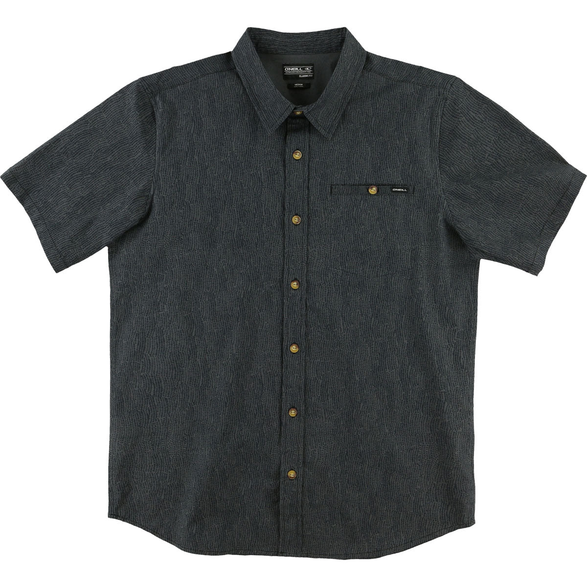 O'Neill Ellipsis Men's Button Up Short-Sleeve Shirts - Black