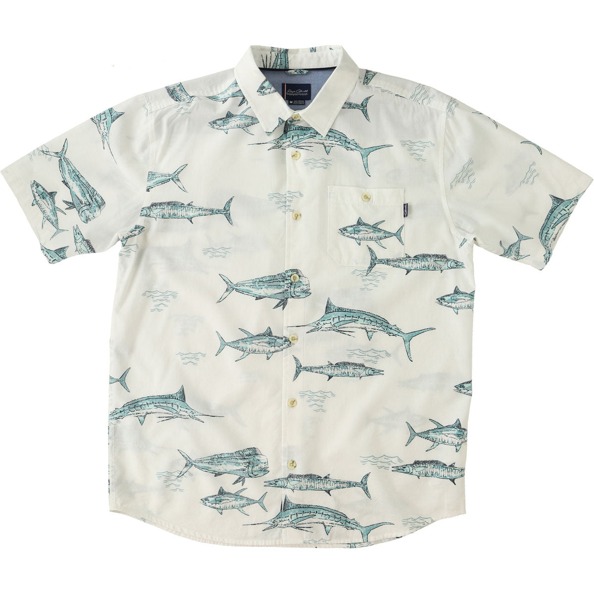 O'Neill Jack O'Neill Fish N Chips Men's Button Up Short-Sleeve Shirts - White