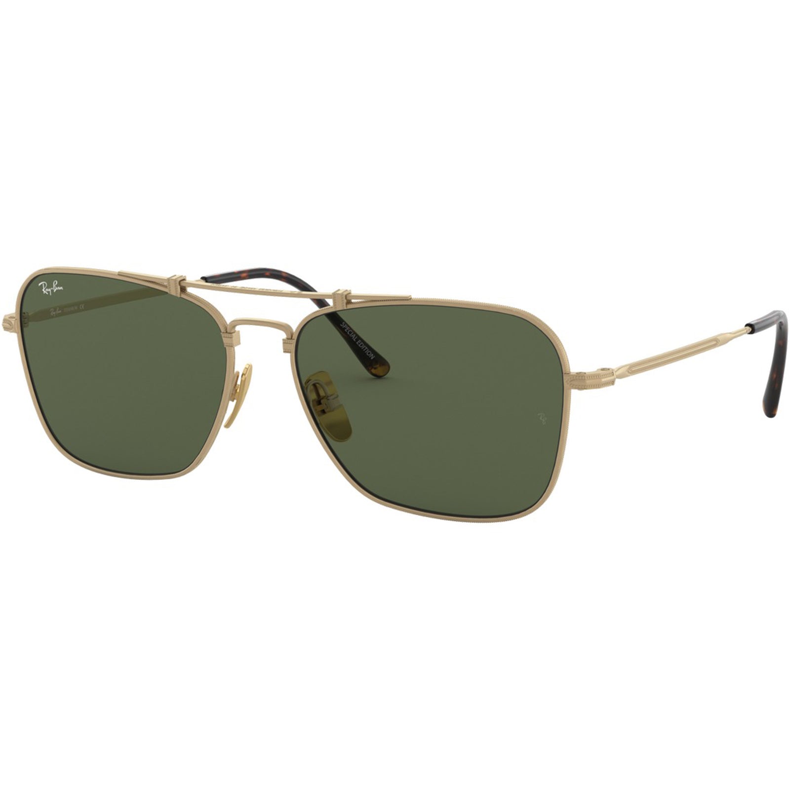 Ray-Ban Caravan Titanium Adult Aviator Sunglasses-0RB8136