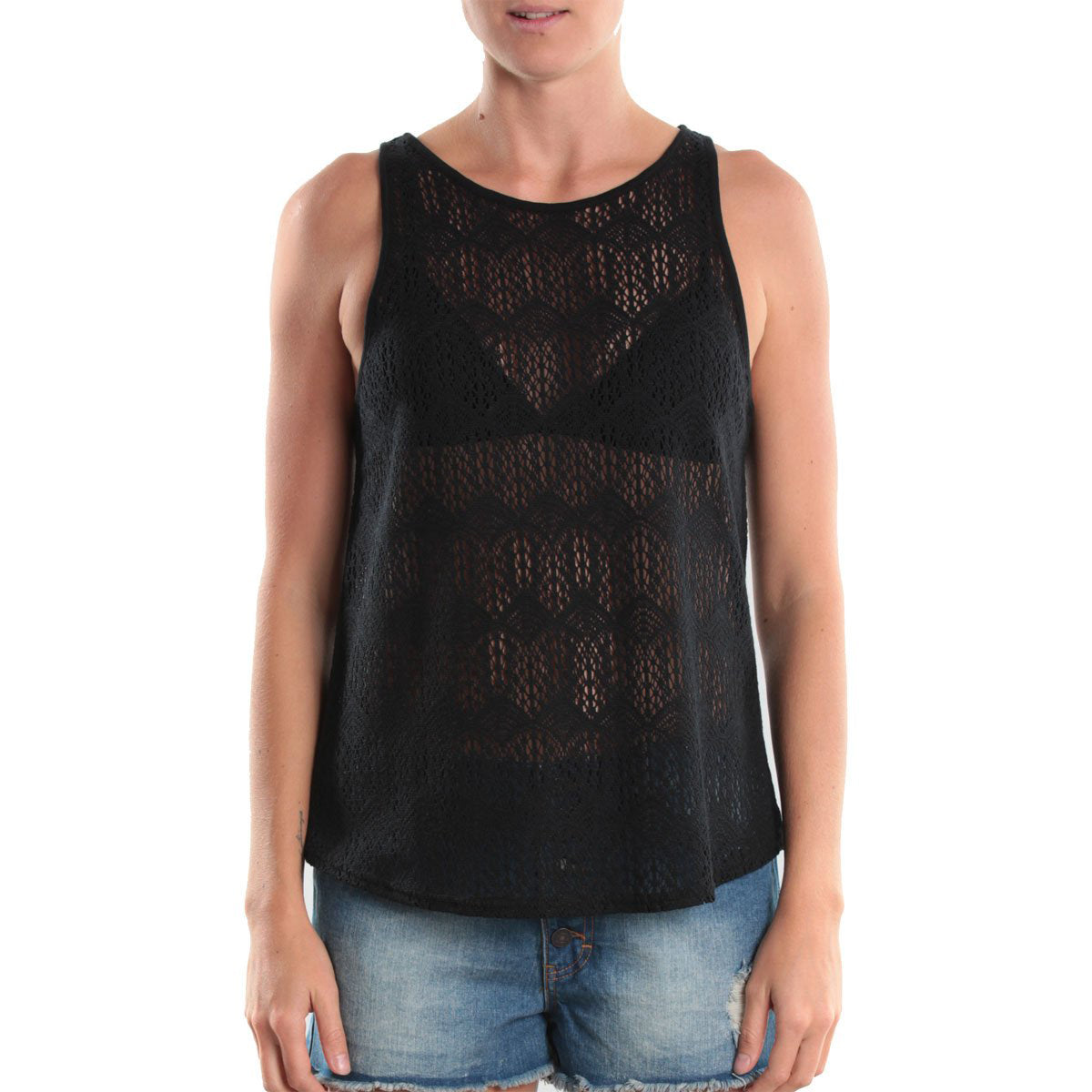 Rusty Coastline Women's Tank Shirts - Black