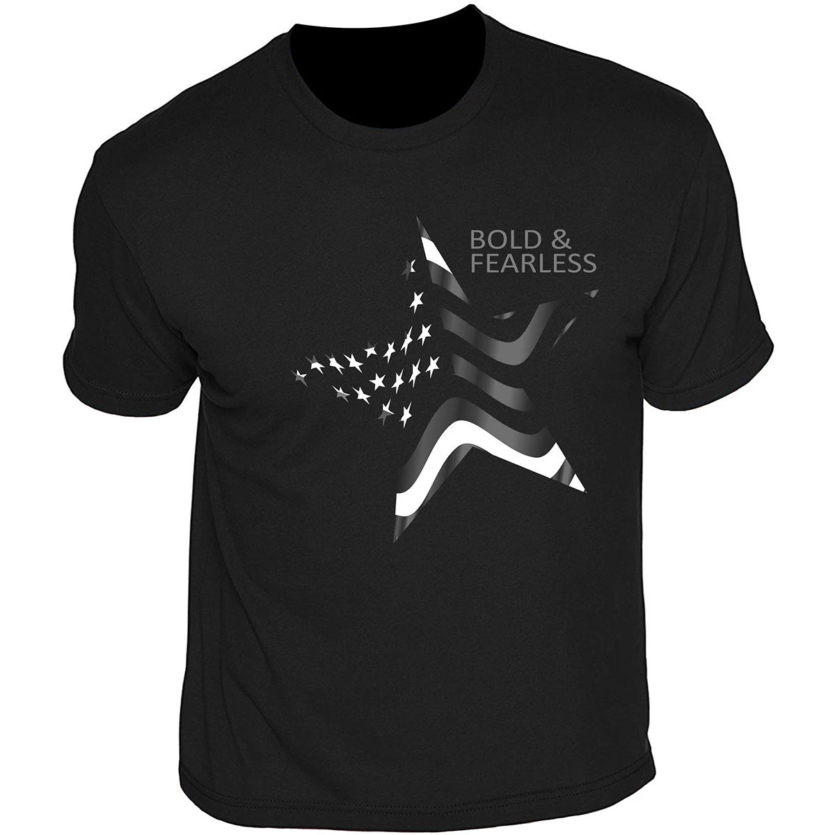 Bold and Fearless USA Flag Stars and Stripes Adult Short-Sleeve Shirts-BNF170321