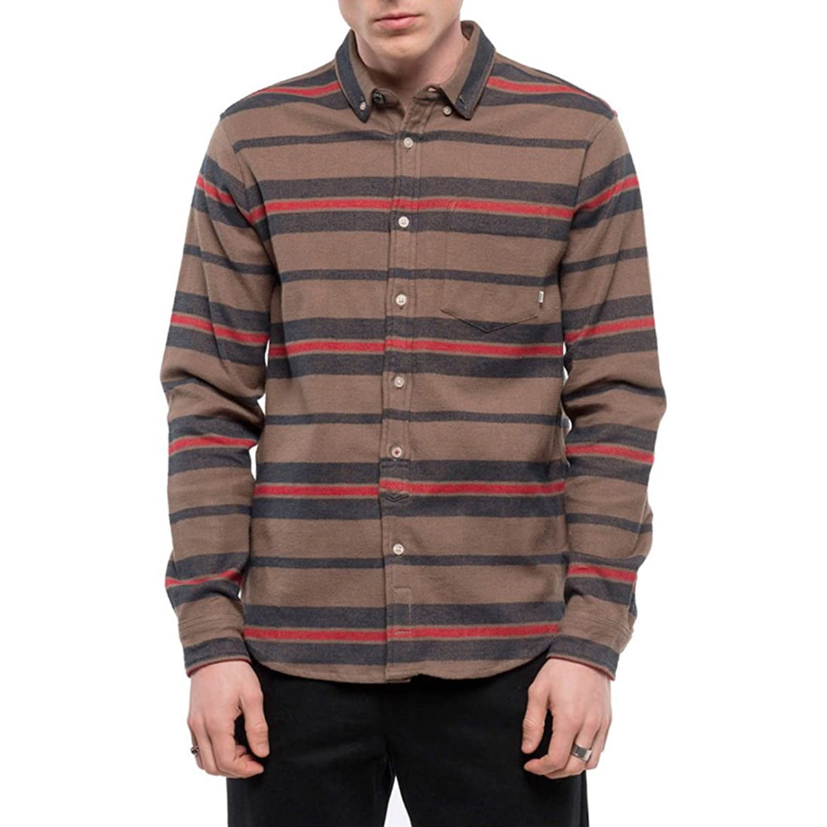 Element Pollock Men's Button-Up Long-Sleeve Shirts-M509GPOL