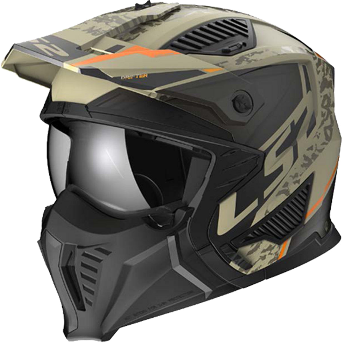 LS2 Drifter Devor Open Face Adult Off-Road Helmets-606