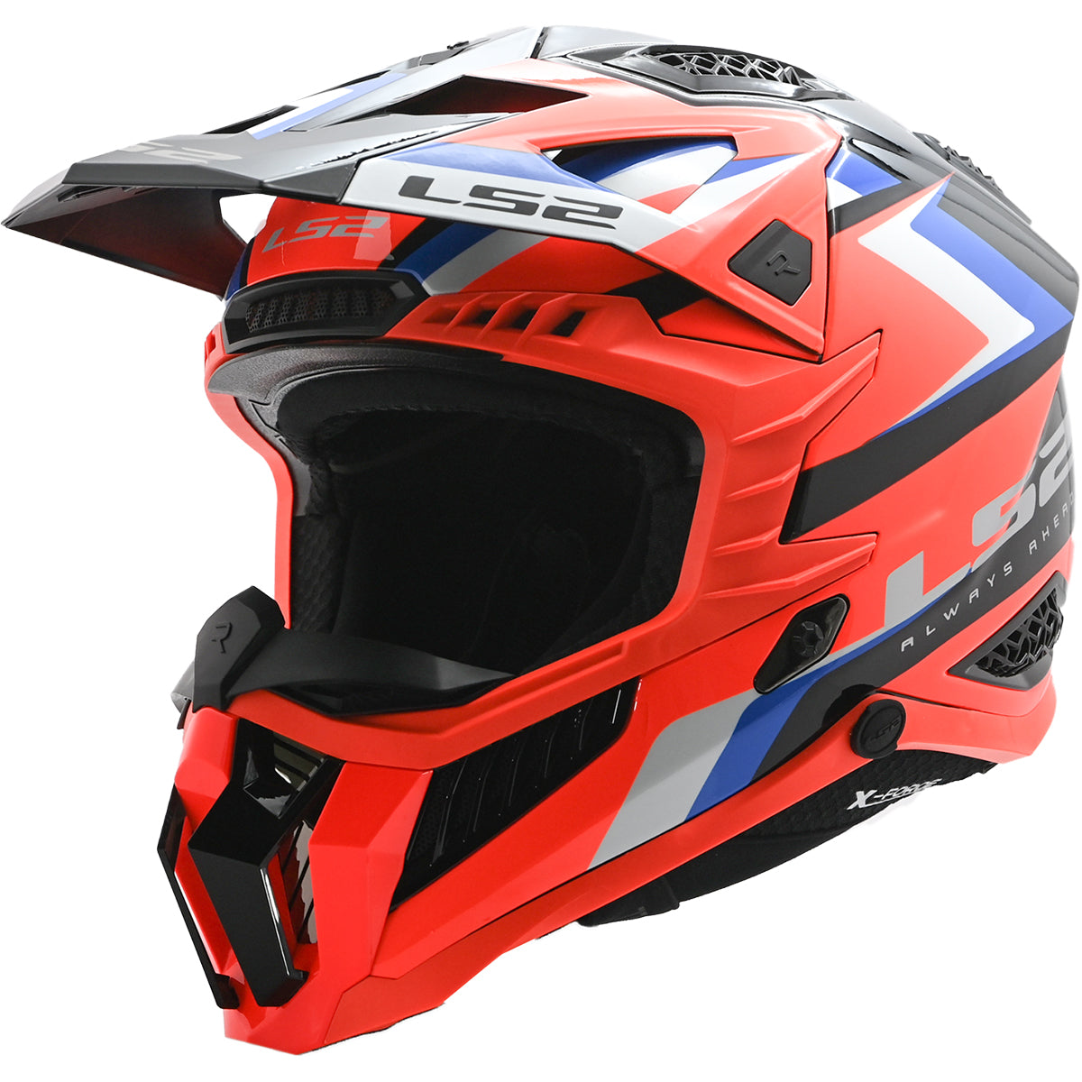 full face motorcycle helmets under 50 LS2 X-Force Sprint Helmet, Black/Orange/Blue / L