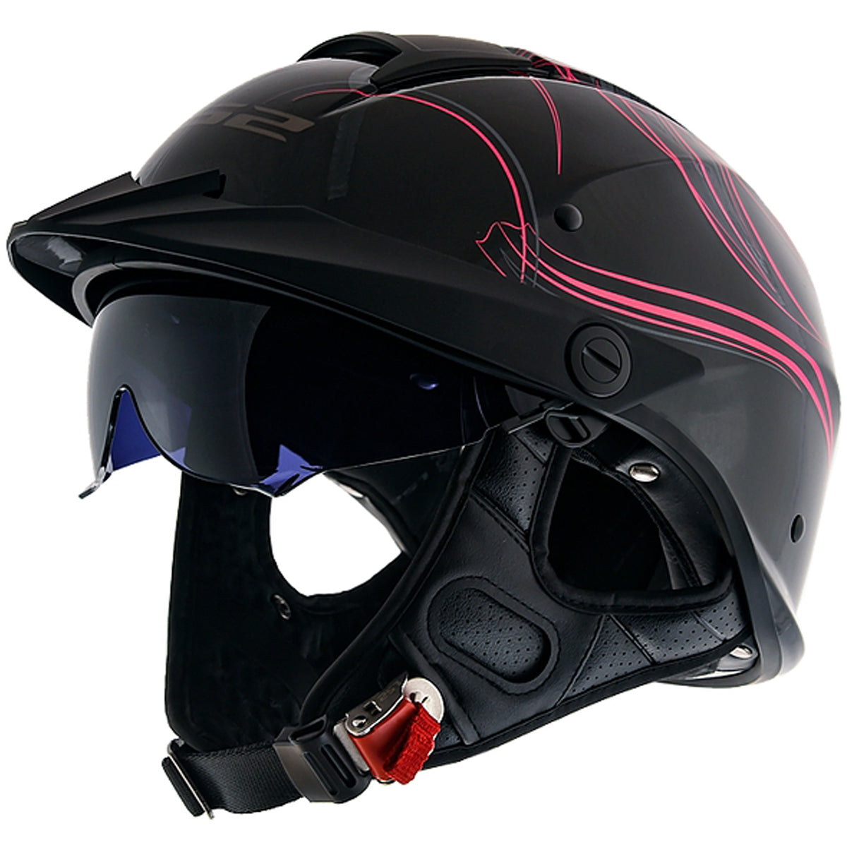 ls2 cruiser helmet LS2 Rebellion Wheels & Wings Half Face Adult Cruiser Helmets