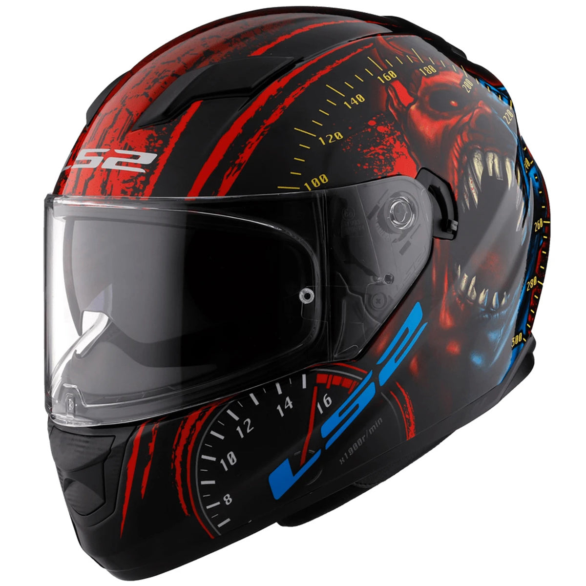 full face motorcycle helmets under 100 LS2 Stream Speed Demon Full Face Adult Street Helmets