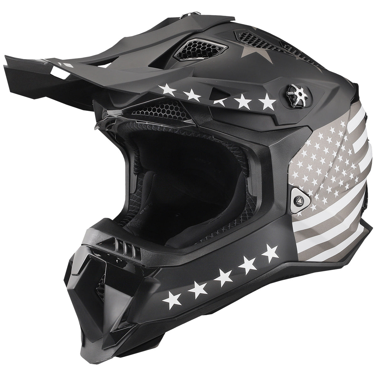 LS2 Subverter Evo 76 Full Face MX Adult Off-Road Helmets Matte Black/White/Gray X-Small